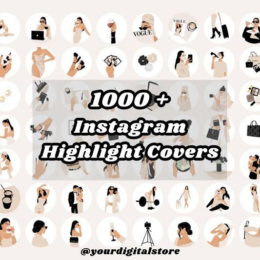 1000 + Instagram Highlight Covers, High Quality - Editable