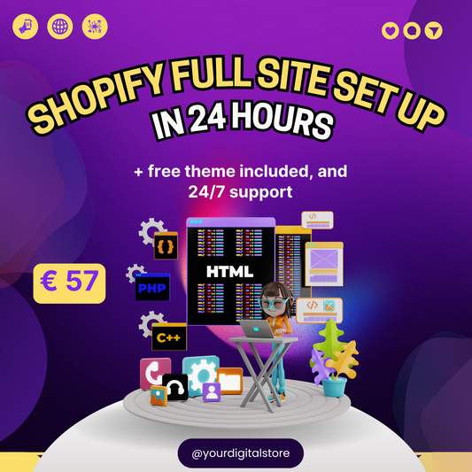 Shopify Full Site Setup in 24 Hours